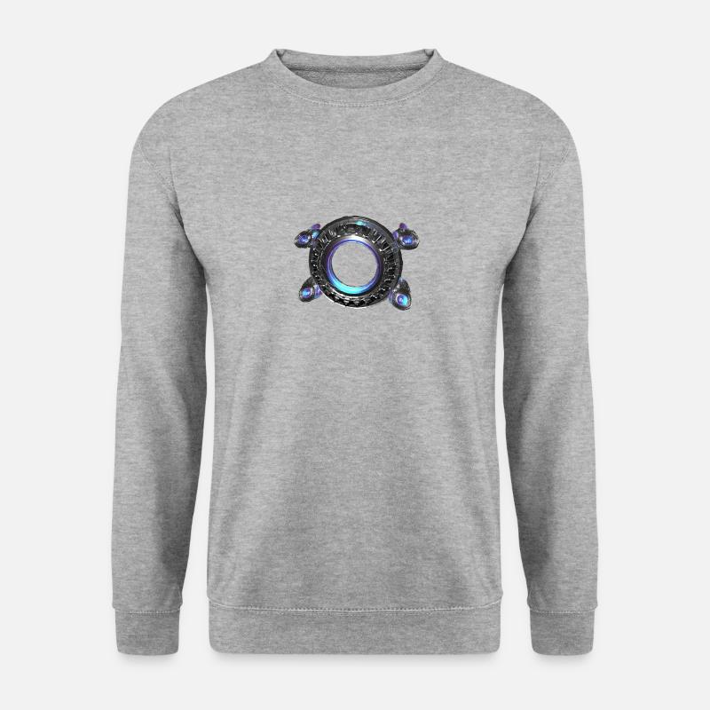 Weltraum-Portal - Unisex Pullover - Weißgrau meliert