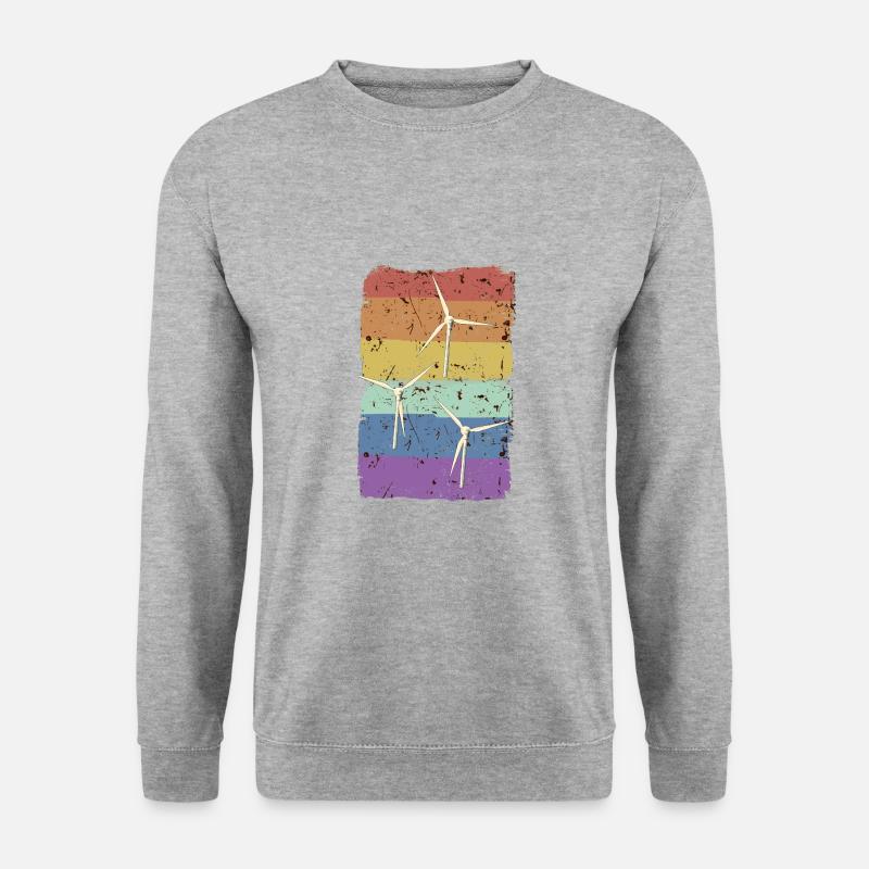 Various wind turbines (2) - Unisex Sweatshirt - salt & pepper