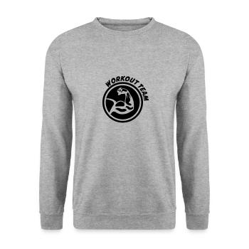 entraînement des biceps - Sweat-shirt Unisexe - gris chiné - Devant - Alina (178cm) & Michal (187cm)