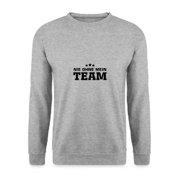 Coole Sprüche - Unisex Pullover - Weißgrau meliert - Vorne - Alina (178cm) & Michal (187cm)