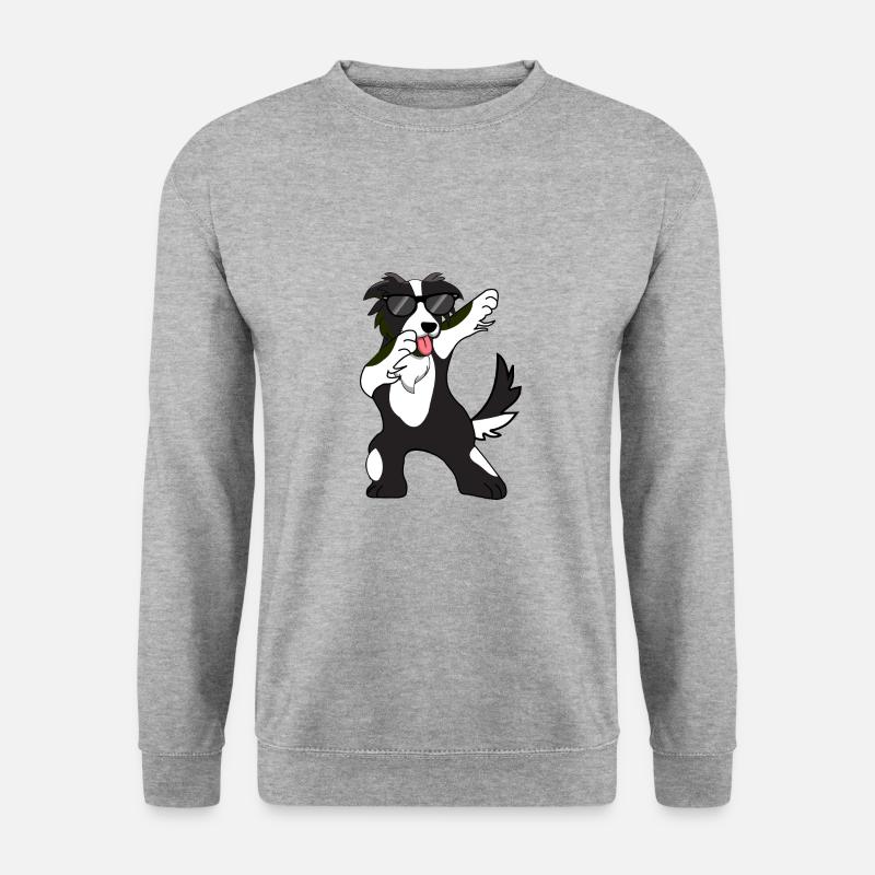 Border Collie Dabbing Dab Dance Gift - Unisex Sweatshirt - salt & pepper
