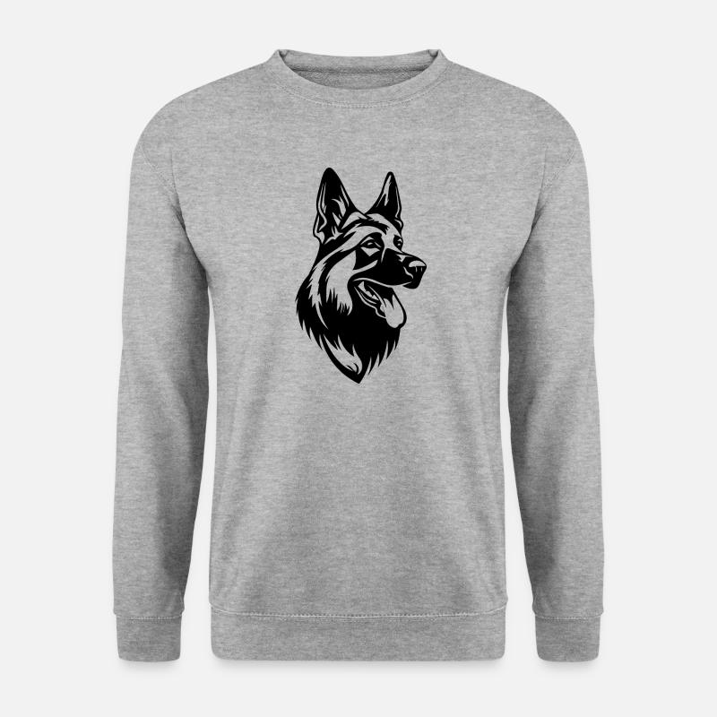 German Shepherd Dog Dog Head - Unisex Sweatshirt - salt & pepper