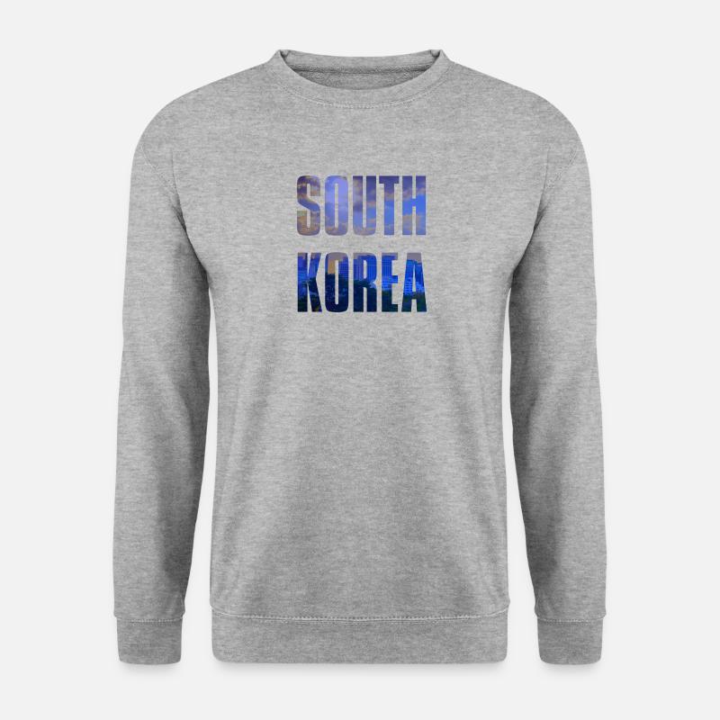 Südkorea - Unisex Pullover - Weißgrau meliert