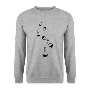 Test tube chemist - Unisex Sweatshirt - salt & pepper - Front - Alina (178cm) & Michal (187cm)