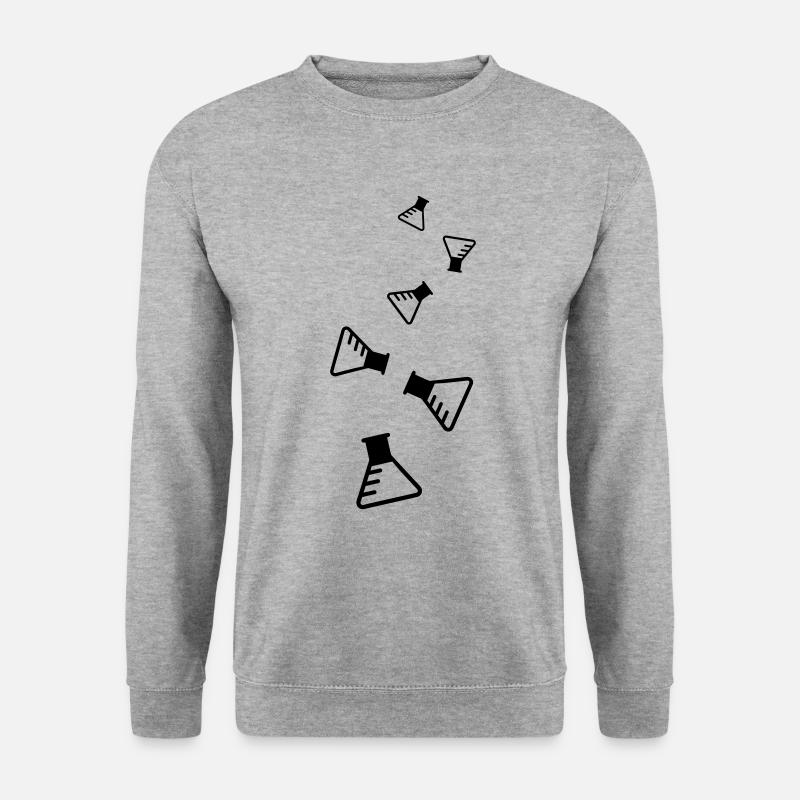 Reagenzglas Icon - Unisex Pullover - Weißgrau meliert