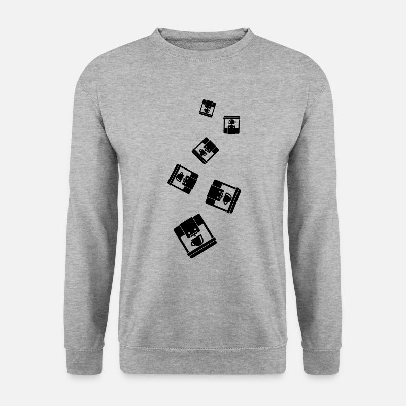 Kaffeemaschine Symbol - Unisex Pullover - Weißgrau meliert