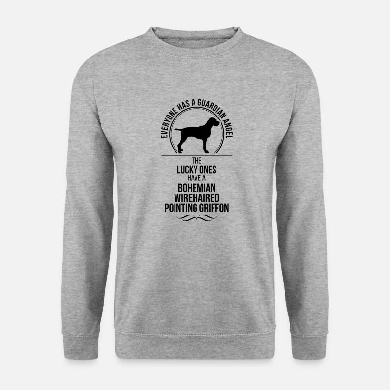 BOHEMIAN WIREHAIRED POINTING GRIFFON Guardian - Unisex Pullover - Weißgrau meliert