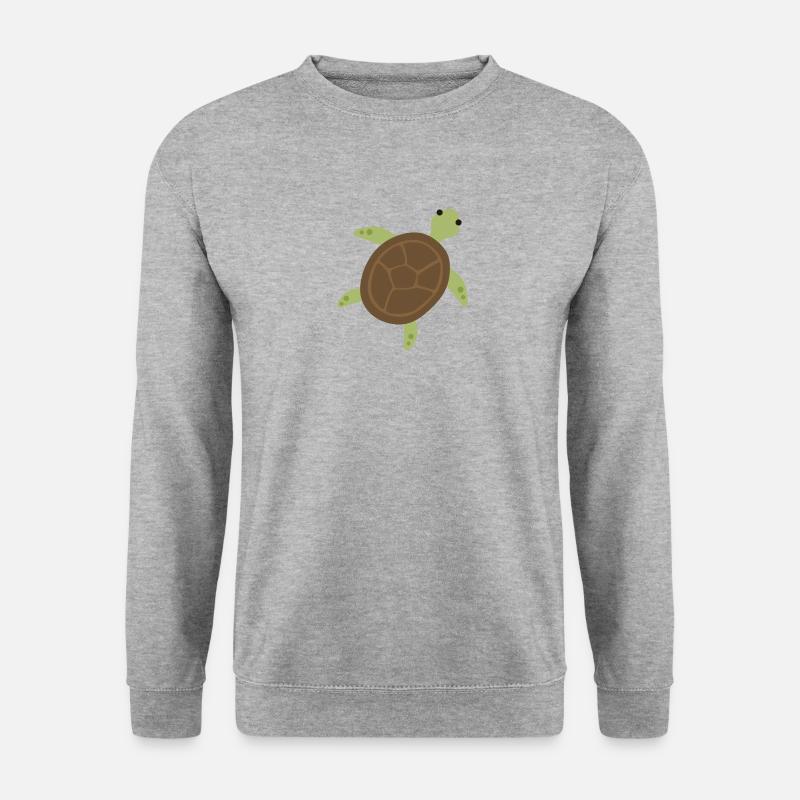 Schildkröte - Unisex Pullover - Weißgrau meliert