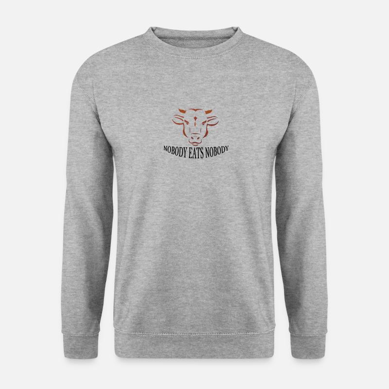 vegan - Unisex Pullover - Weißgrau meliert