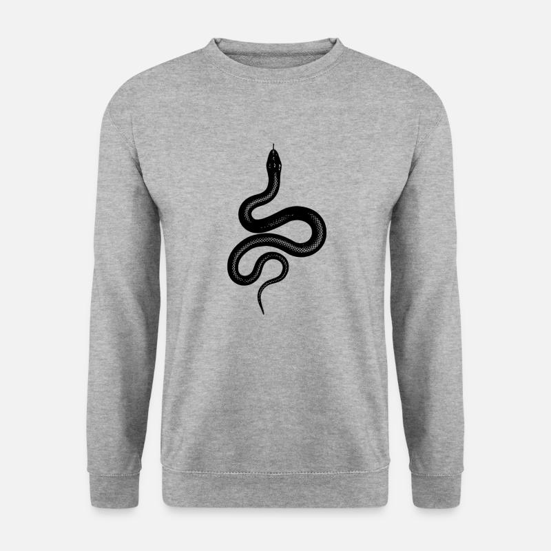 SCHLANGE - Unisex Pullover - Weißgrau meliert