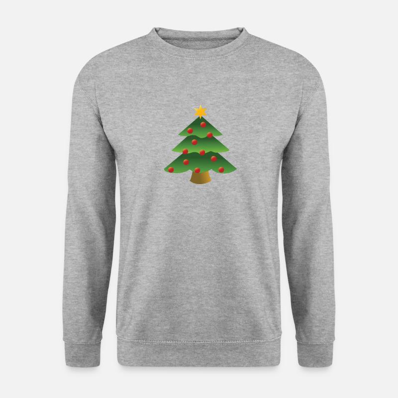 Tannenbaum - Unisex Pullover - Weißgrau meliert