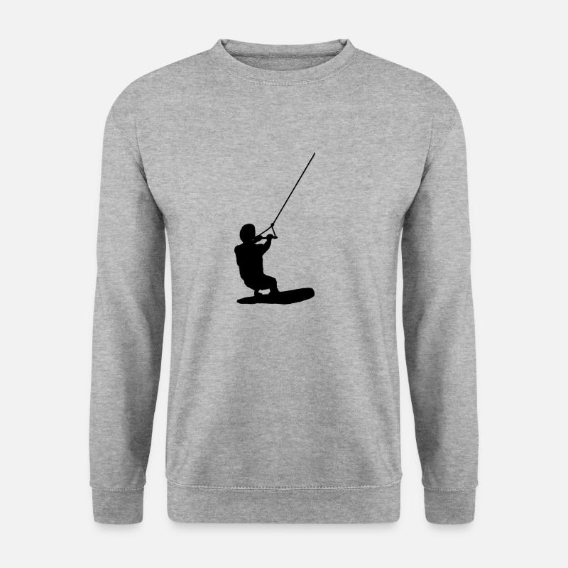 Wakeboarder - Unisex Pullover - Weißgrau meliert