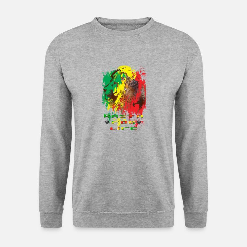rasta für das Leben - Unisex Pullover - Weißgrau meliert