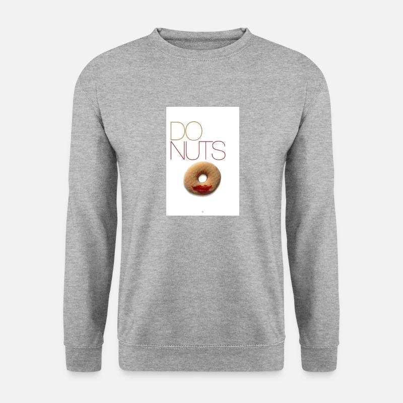 Donuts Lippen - Unisex Pullover - Weißgrau meliert