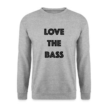Love The Bass - Unisex Pullover - Weißgrau meliert - Vorne - Alina (178cm) & Michal (187cm)