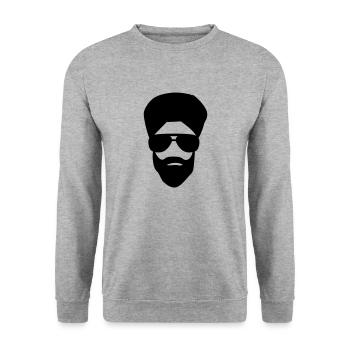 muslim - Unisex Sweatshirt - salt & pepper - Front - Alina (178cm) & Michal (187cm)