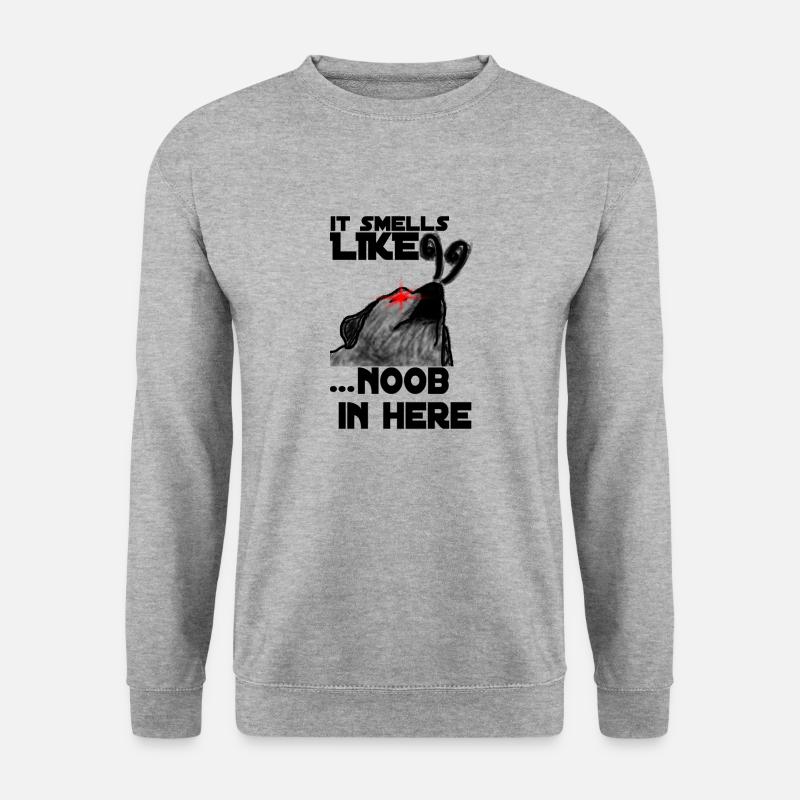 Noob Gaming Gamer Pro - Unisex Pullover - Weißgrau meliert