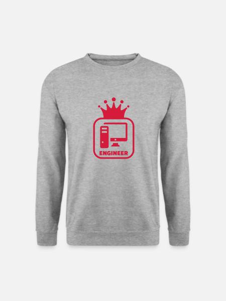 Computer / Informatiker / Aussenseiter / Ingenieur - Unisex Pullover - Weißgrau meliert
