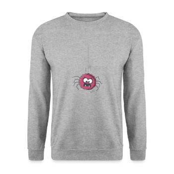 Araignée drôle de bande dessinée - Sweat-shirt Unisexe - gris chiné - Devant - Alina (178cm) & Michal (187cm)