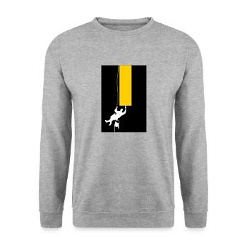 Fensterputzer - Unisex Pullover - Weißgrau meliert - Vorne - Alina (178cm) & Michal (187cm)