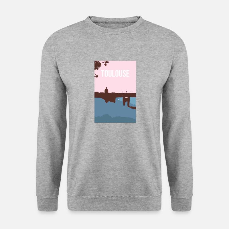 Lagrave | - Unisex Pullover - Weißgrau meliert