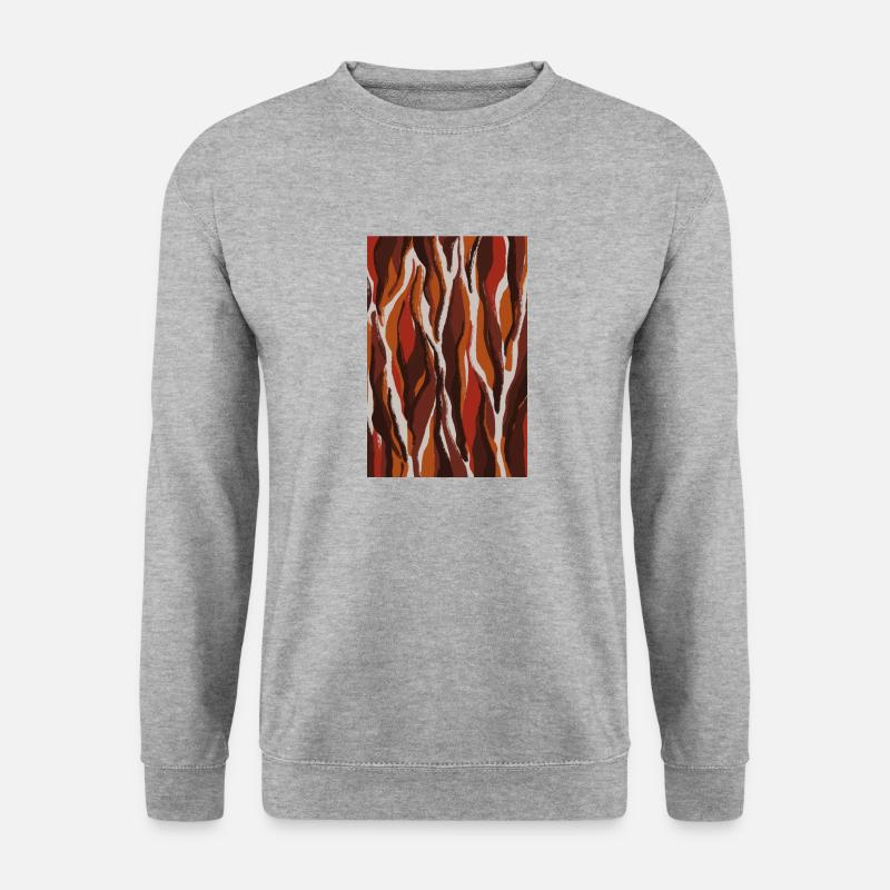 Red Tiger Pattern - Unisex Pullover - Weißgrau meliert