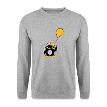 Balloon cool penguin cap - Unisex Sweatshirt - salt & pepper - Front - Alina (178cm) & Michal (187cm)