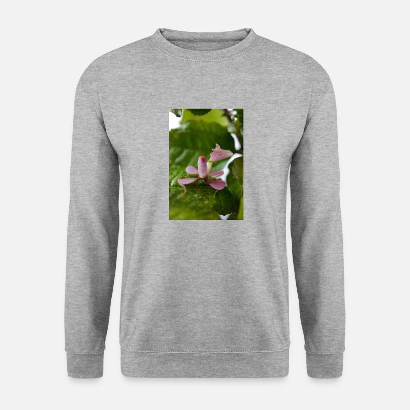 pinke Hymenopus coronatus nymph -Orchideenmantis - Unisex Pullover - Weißgrau meliert
