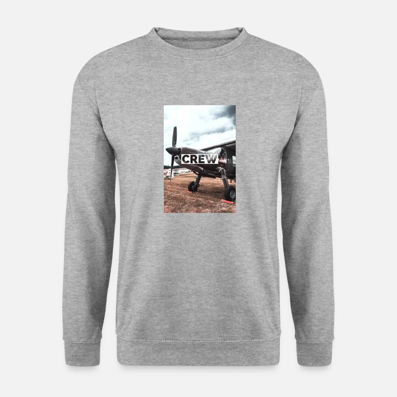 DO27 CREW - Unisex Pullover - Weißgrau meliert