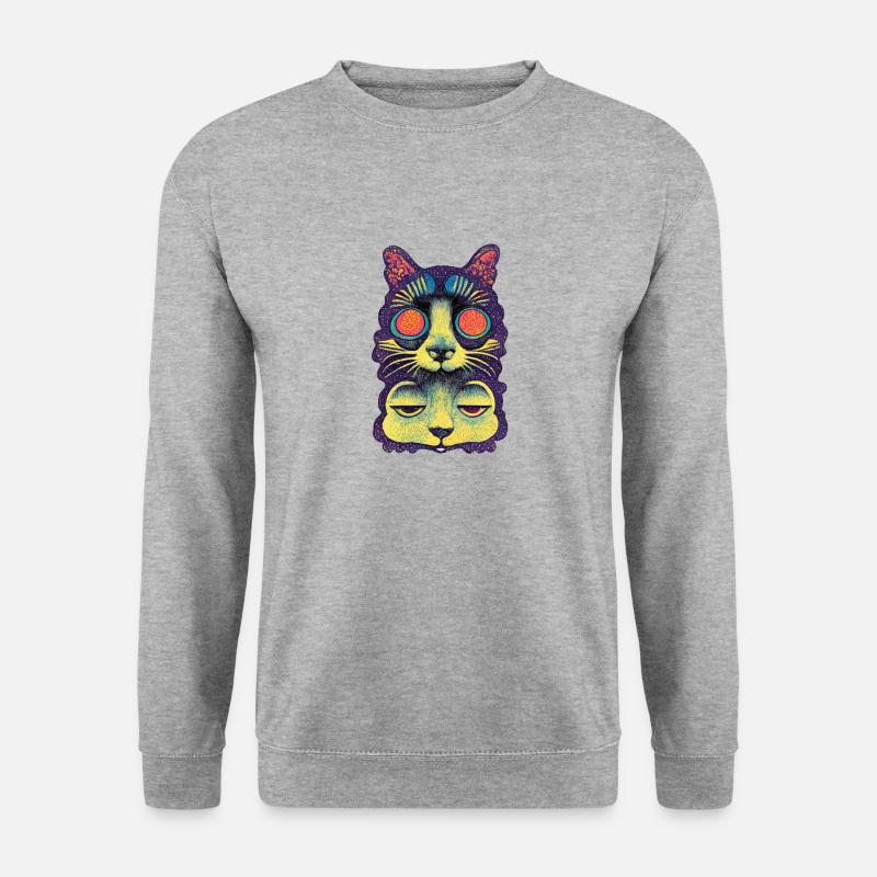Perched Cat 005 - Unisex Sweatshirt - salt & pepper