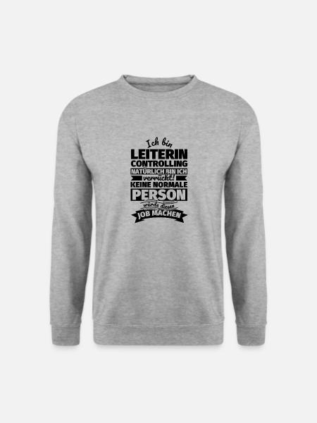 Leiterin Controlling Geschenke - Unisex Pullover - Weißgrau meliert