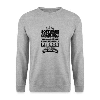 Software Architect Geschenke - Unisex Pullover - Weißgrau meliert - Vorne - Alina (178cm) & Michal (187cm)