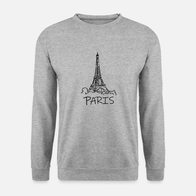 PARIS - Unisex Pullover - Weißgrau meliert