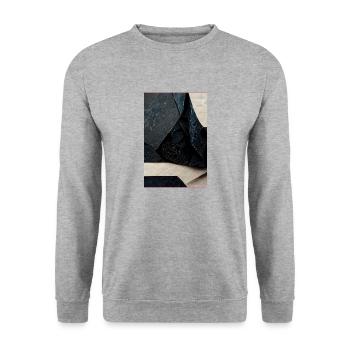 Abstract Black White - Unisex Pullover - Weißgrau meliert - Vorne - Alina (178cm) & Michal (187cm)