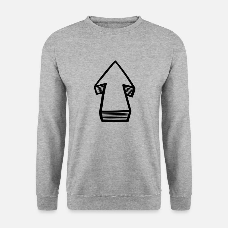 Pfeil - Unisex Pullover - Weißgrau meliert