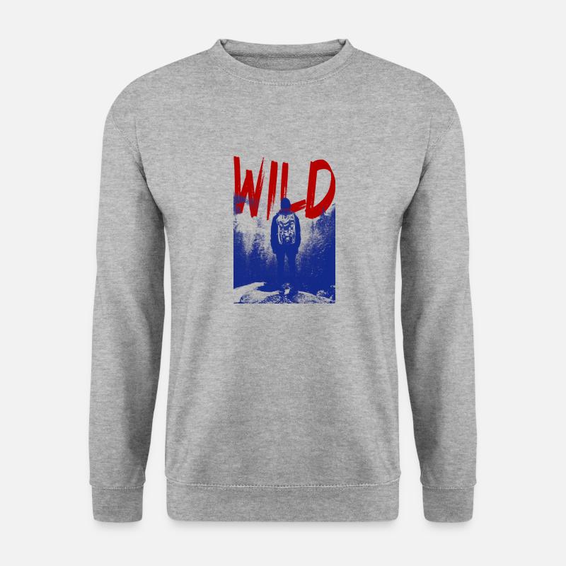 Wilder Naturabenteurer - Unisex Pullover - Weißgrau meliert