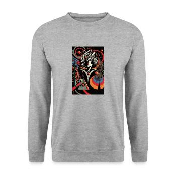 Cubethulhu incarnation of ash marker art - Unisex Sweatshirt - salt & pepper - Front - Alina (178cm) & Michal (187cm)