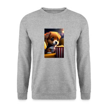 "Peanut" - Sweat-shirt Unisexe - gris chiné - Devant - Alina (178cm) & Michal (187cm)
