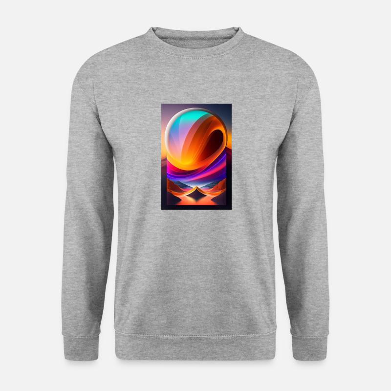 Bunte Kugel - Unisex Pullover - Weißgrau meliert
