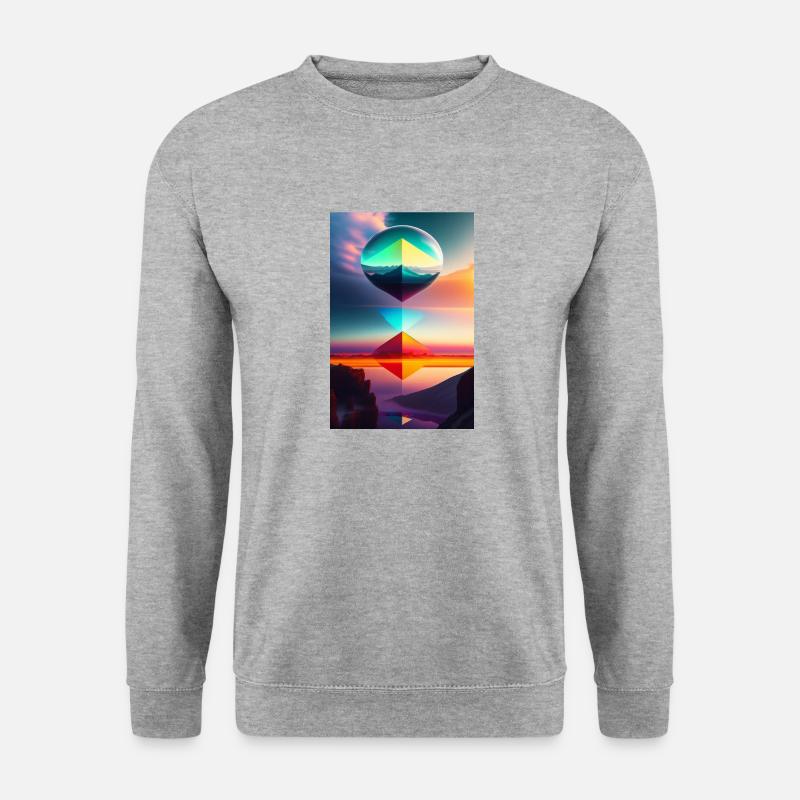 Magie und Farbe - Unisex Pullover - Weißgrau meliert
