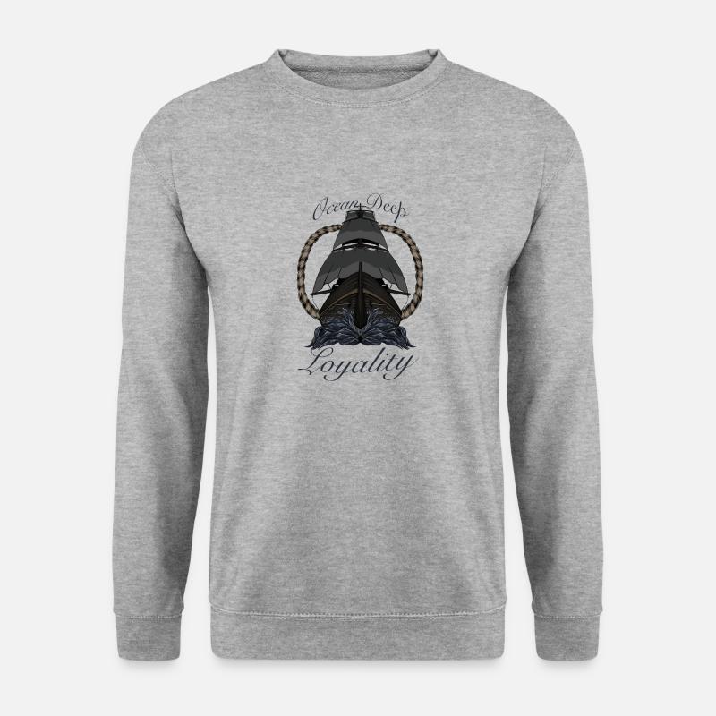 Schiff - Unisex Pullover - Weißgrau meliert