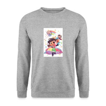 Diverse Pride Trio: Celebrating Friendship and - Unisex Sweatshirt - salt & pepper - Front - Alina (178cm) & Michal (187cm)
