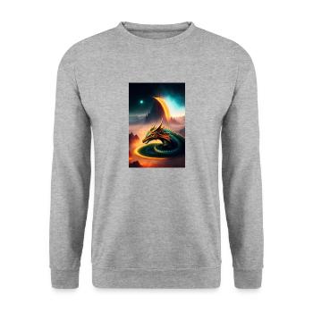 Dragon - Unisex Sweatshirt - salt & pepper - Front - Alina (178cm) & Michal (187cm)