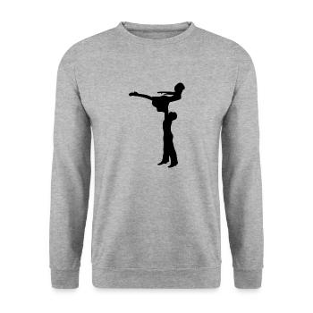 Danse Musique de danse - Sweat-shirt Unisexe - gris chiné - Devant - Alina (178cm) & Michal (187cm)