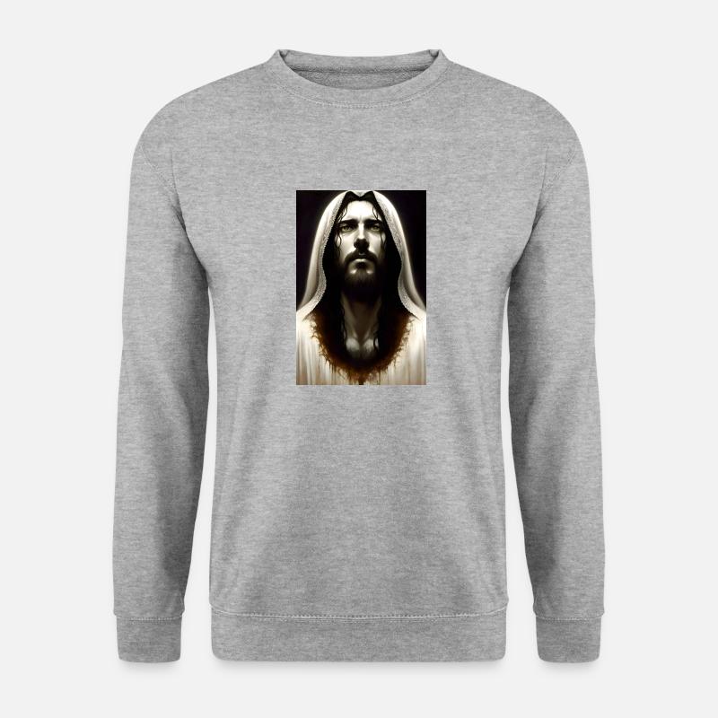Jesus Christus - Unisex Pullover - Weißgrau meliert
