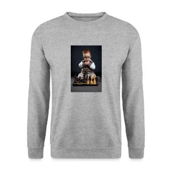 Chess Baby - Unisex Sweatshirt - salt & pepper - Front - Alina (178cm) & Michal (187cm)
