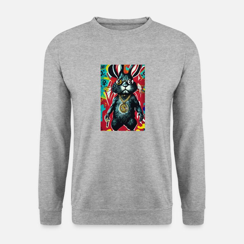 Bunny Pop Art Urban Graffiti Style - Unisex Sweatshirt - salt & pepper