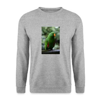Bird - Unisex Pullover - Weißgrau meliert - Vorne - Alina (178cm) & Michal (187cm)