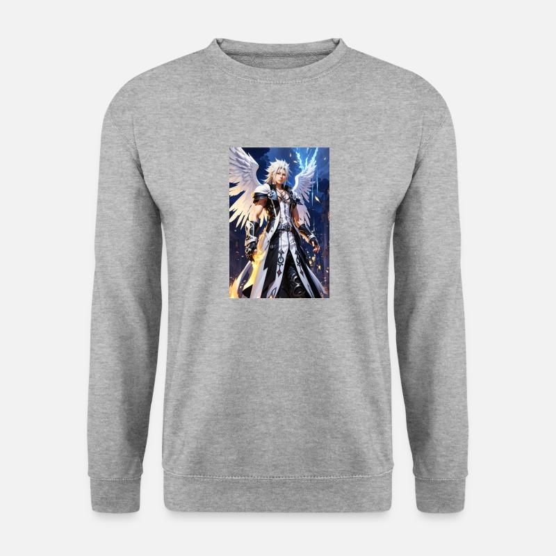 AI 3D Version 3 - Unisex Pullover - Weißgrau meliert
