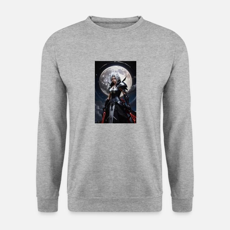 AI 3D Version 49 - Unisex Pullover - Weißgrau meliert